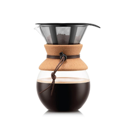 POUR OVER - Coffee maker with permanent filter, 1.0 l, 34 oz (Cork)