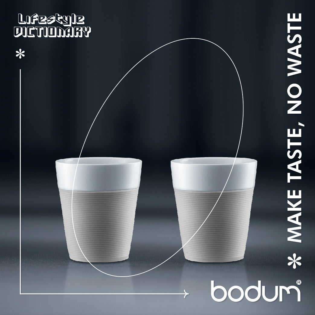 BISTRO - 2 pcs mug with Silicone Sleeve 0.3l  (White)