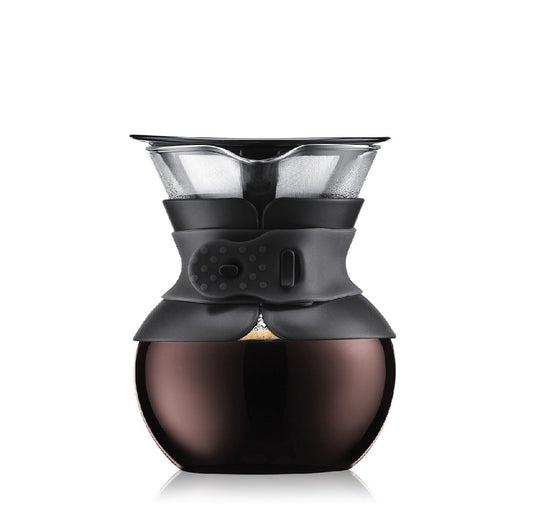 POUR OVER - Coffee maker with permanent filter, 0.5 l, 17 oz (Black)