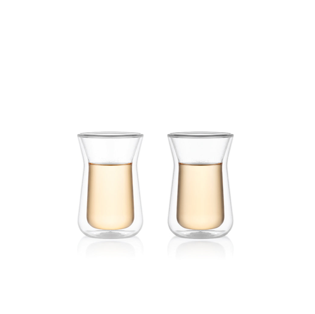 MELIOR - 2 pcs Tea Glass double wall, 0.1 l