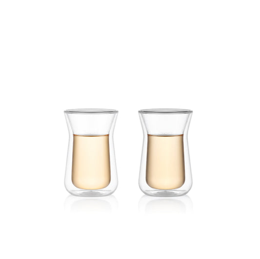 MELIOR - 2 pcs Tea Glass double wall, 0.1 l