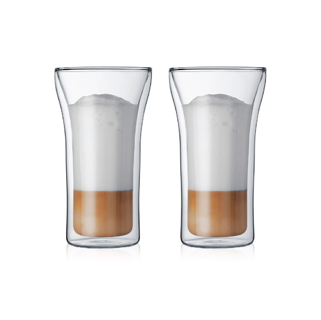ASSAM - 2 pcs glass, double wall, large, 0.4 l, 13.5 oz