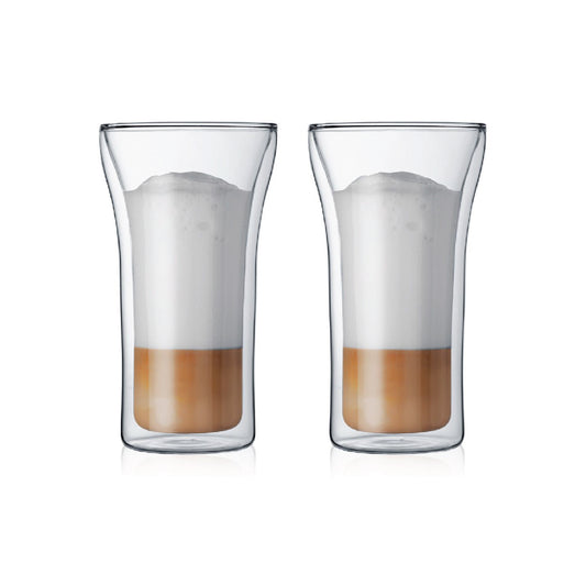 ASSAM - 2 pcs glass, double wall, large, 0.4 l, 13.5 oz