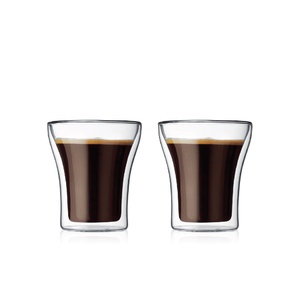 ASSAM - 2 pcs glass, double wall, small, 0.2 l, 6 oz