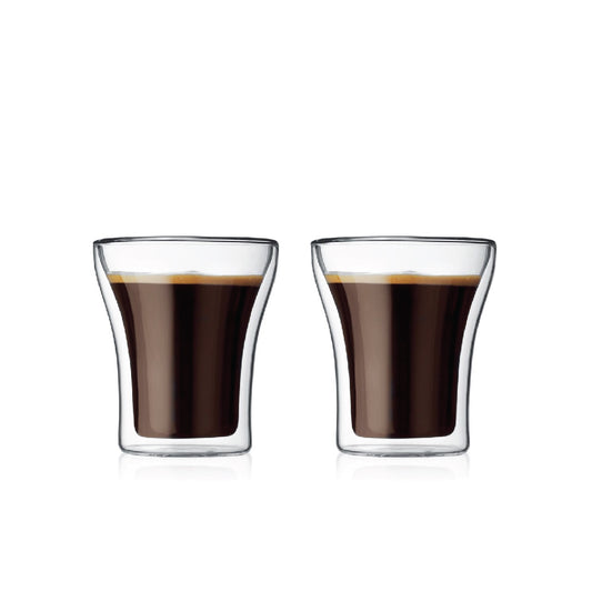 ASSAM - 2 pcs glass, double wall, small, 0.2 l, 6 oz