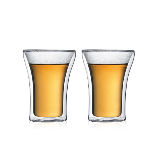 ASSAM - 2 pcs glass, double wall, medium, 0.25 l, 8 oz