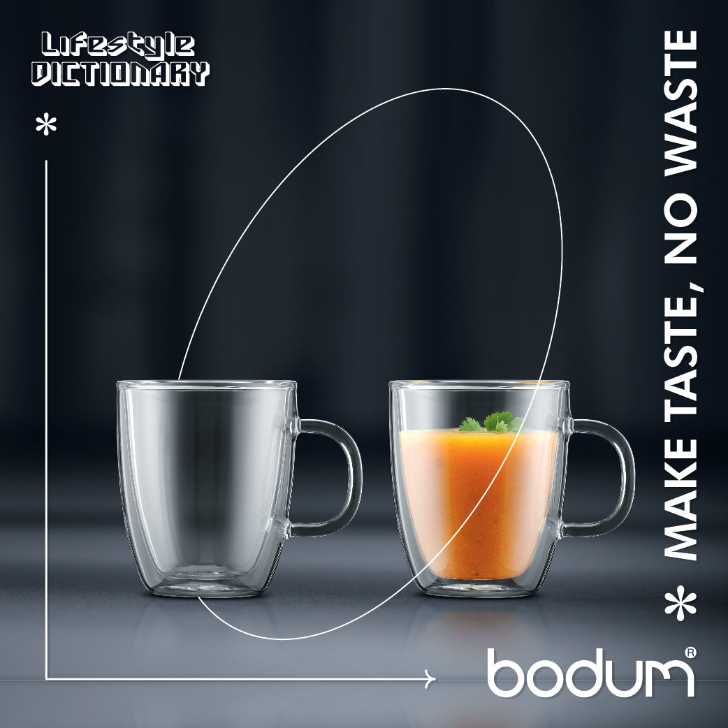 Bodum Bistro 15-ounce Double-Wall Glass Mug Set of 2