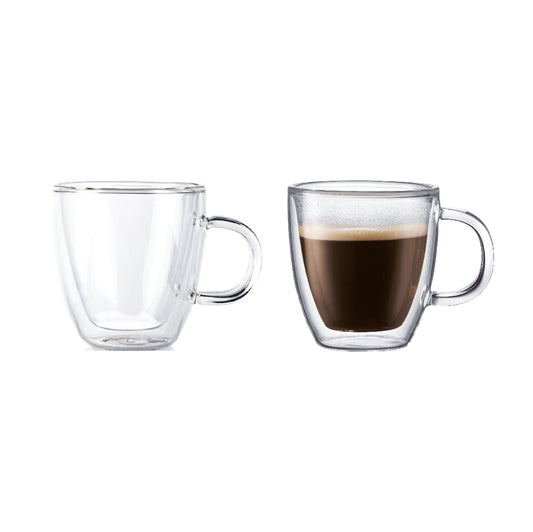 BISTRO - 2 pcs expresso mug, double wall, 0.15 l, 5 oz