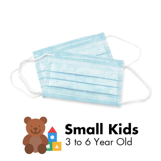 台灣康匠【友你】素色平面口罩 - 幼幼款(3至6歲) - 藍